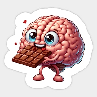 Brain Needs Chocolate Sticker